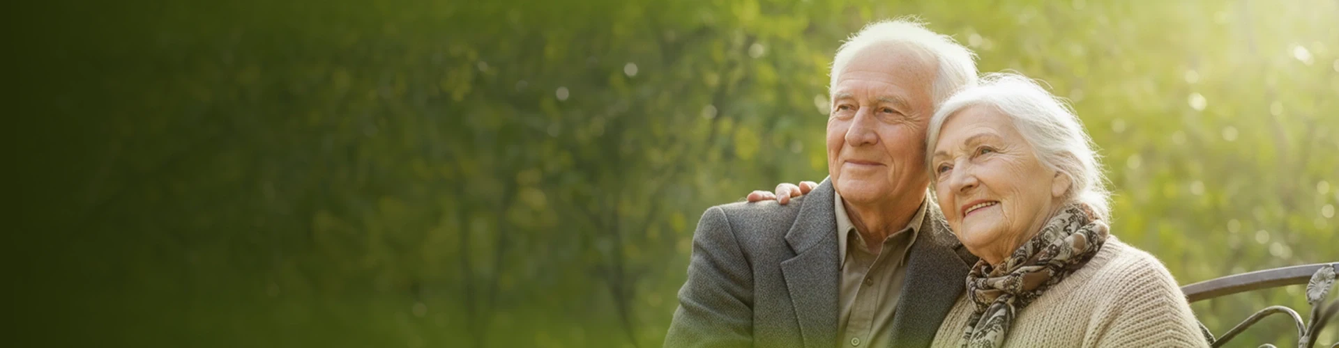 Starší pár v parku